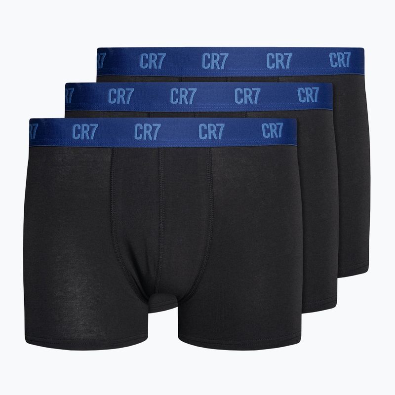 Boxeri bărbătești CR7 Basic Trunk 3 pary black/blue