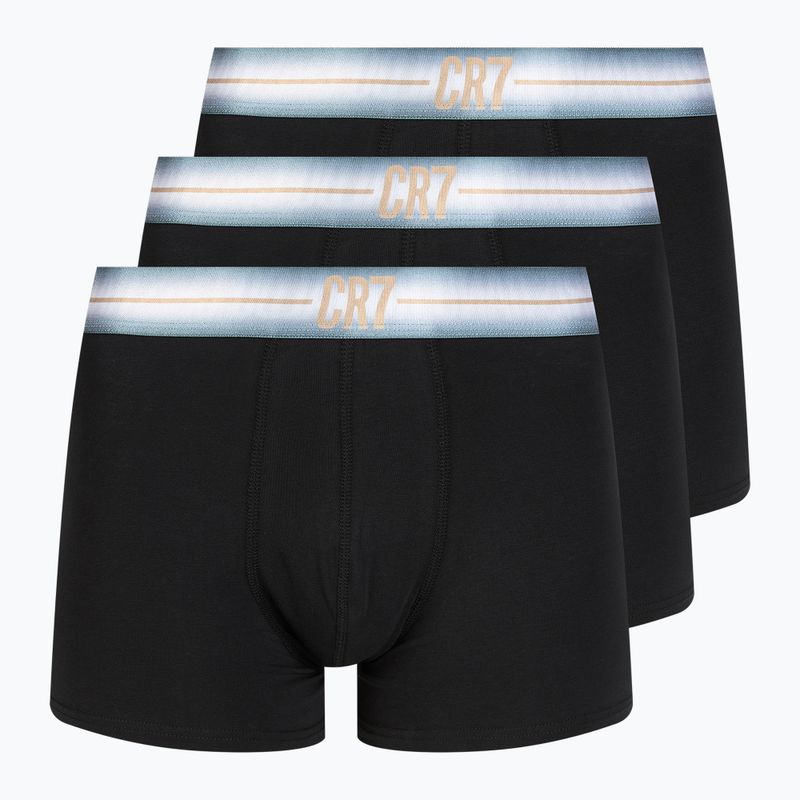 Pantaloni scurți de boxer CR7 Basic Trunk pentru bărbați 3 perechi negru/navy blue