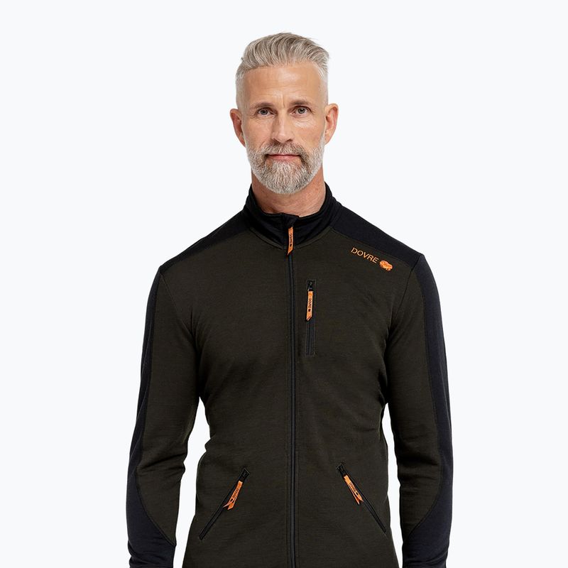 Bluză pentru bărbați de schi Dovre Midlayer Full Zip khaki 2