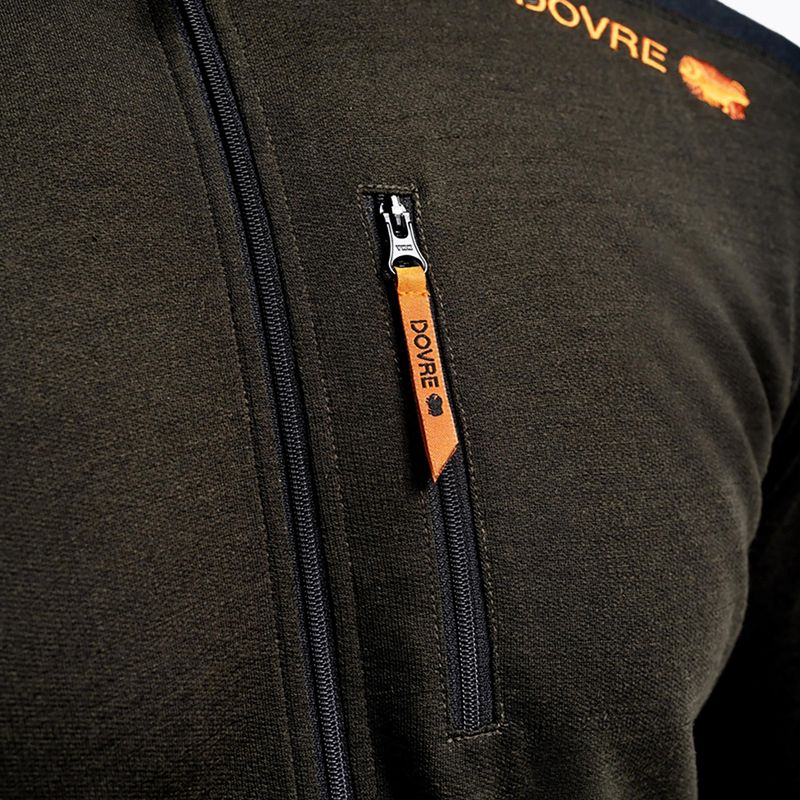Bluză pentru bărbați de schi Dovre Midlayer Full Zip khaki 4