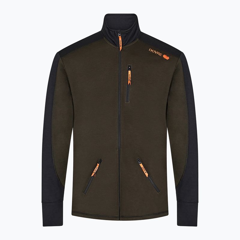Bluză pentru bărbați de schi Dovre Midlayer Full Zip khaki 5