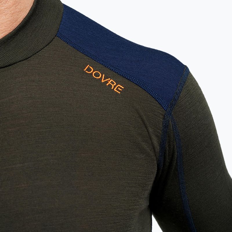 Bluză termoactivă pentru bărbați Dovre Folded Collar khaki 3