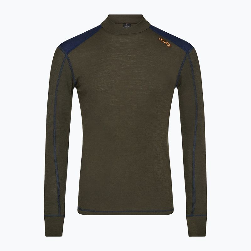 Bluză termoactivă pentru bărbați Dovre Folded Collar khaki 4