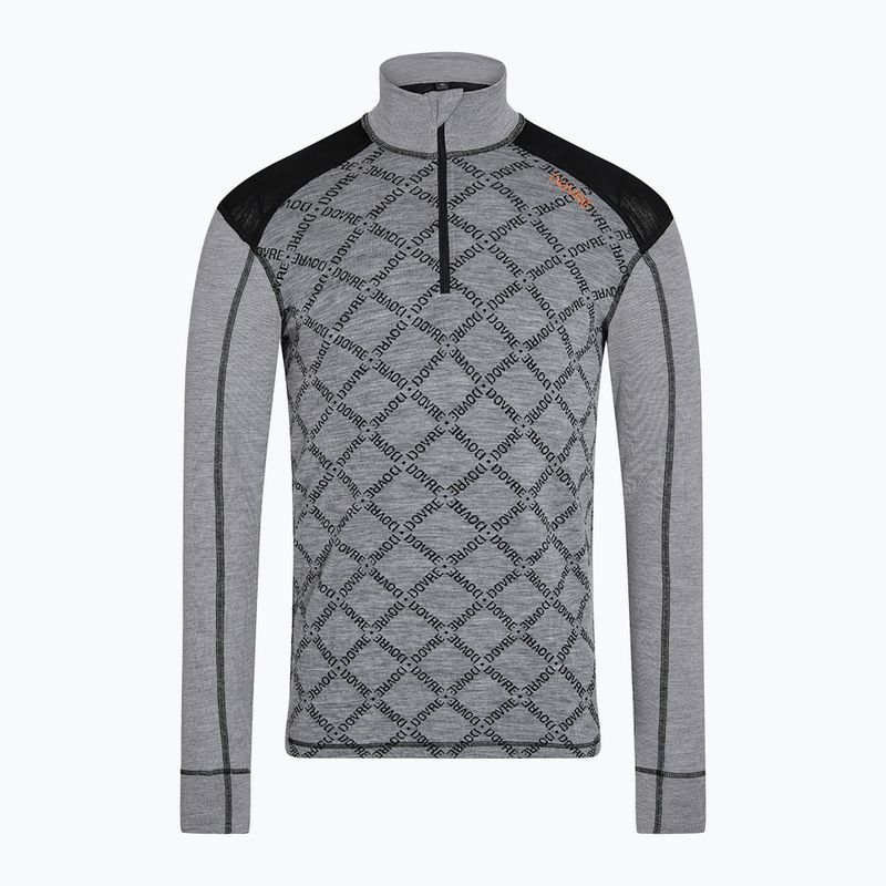 Bluză termoactivă pentru bărbați Dovre Half Zip Jacquard grey 5