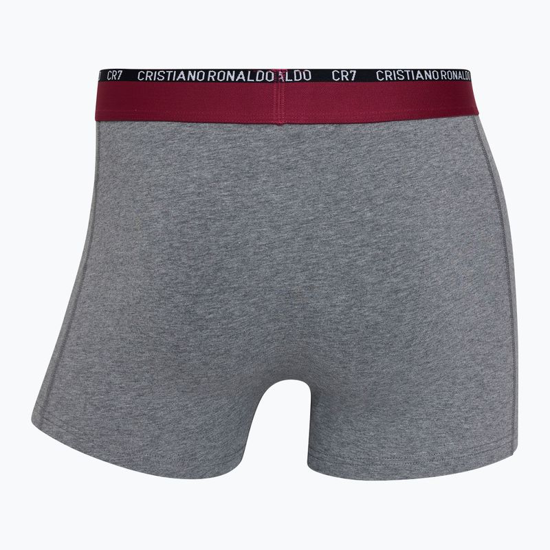 Boxeri pentru bărbați CR7 Basic Trunk 3 perechi white/grey melange/black 3