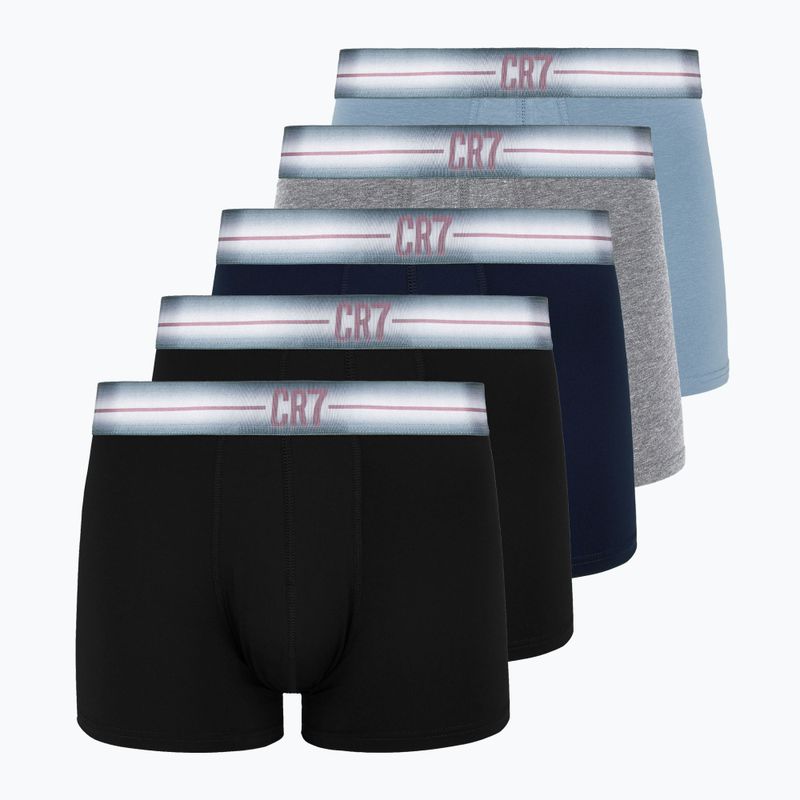 Boxeri pentru bărbați CR7 Basic Trunk 5 par multicolur