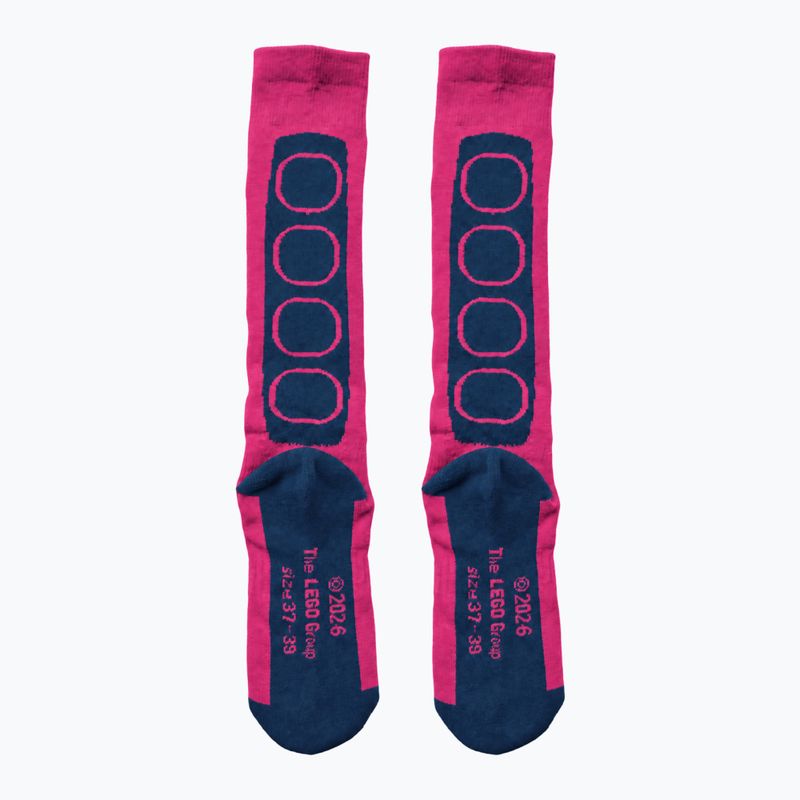 Șosete de schi pentru copii LEGO Lwazun 700 fuchsia 2