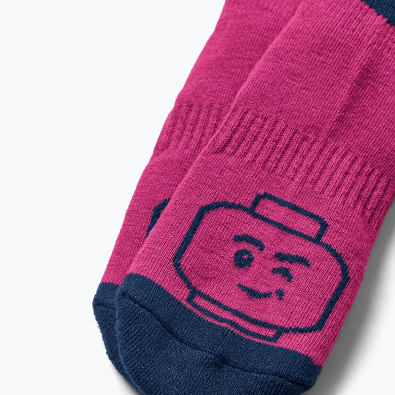 Șosete de schi pentru copii LEGO Lwazun 700 fuchsia 3