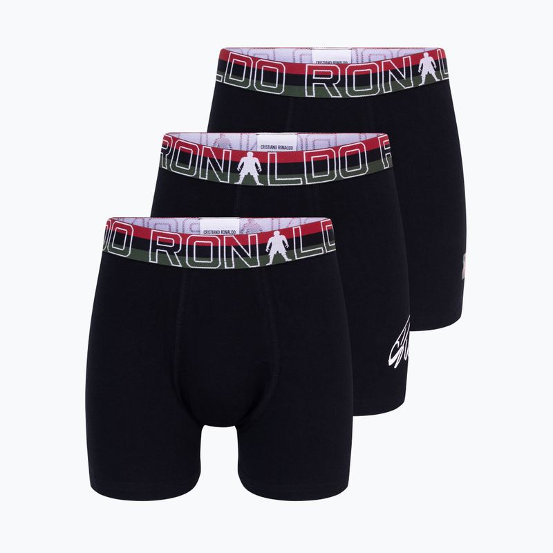 Boxeri pentru copii CR7 Trunk 3 pairs black