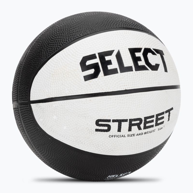 Copii de baschet SELECT Baschet Street v23 alb / negru dimensiune 7 2