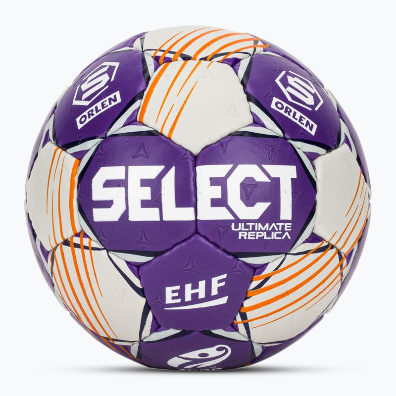 Minge de handbal SELECT Ultimate Replica Orlen Superliga v24 EHF grey/purple mărimea 0