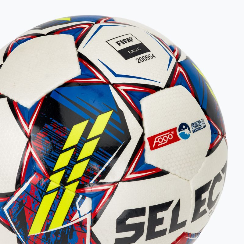 Minge de fotbal SELECT Futsal Mimas Fogo Ekstraklasa FIFA white/yellow mărimea 4 3