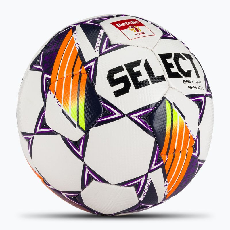 Minge de fotbal SELECT Brillant Replica Betclic 1 Liga v24 white/purple 2