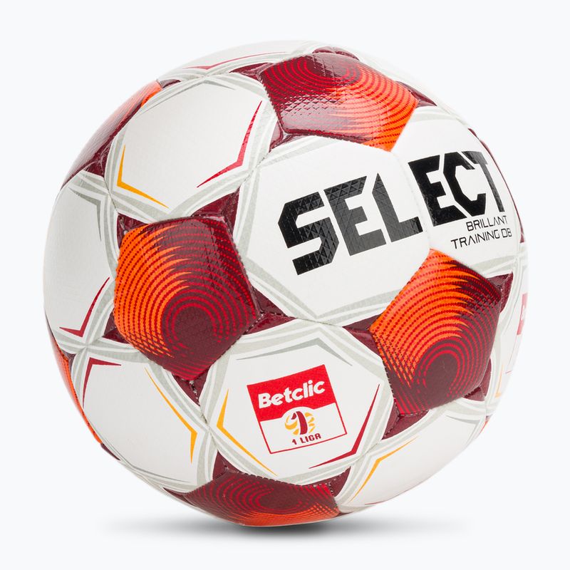 Minge de fotbal SELECT Brillant Training Betclic v25 white/red mărimea 4 2