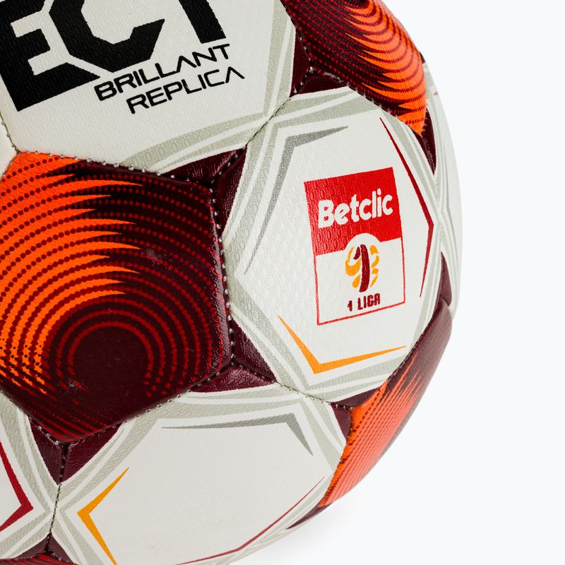 Minge de fotbal SELECT Brillant Replica Betclic v25 white/red mărimea 4 3
