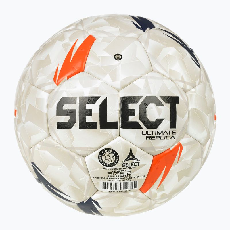 Minge de handbal SELECT Ultimate EHF European League V26 rozmiar 2 white/black/orange 2