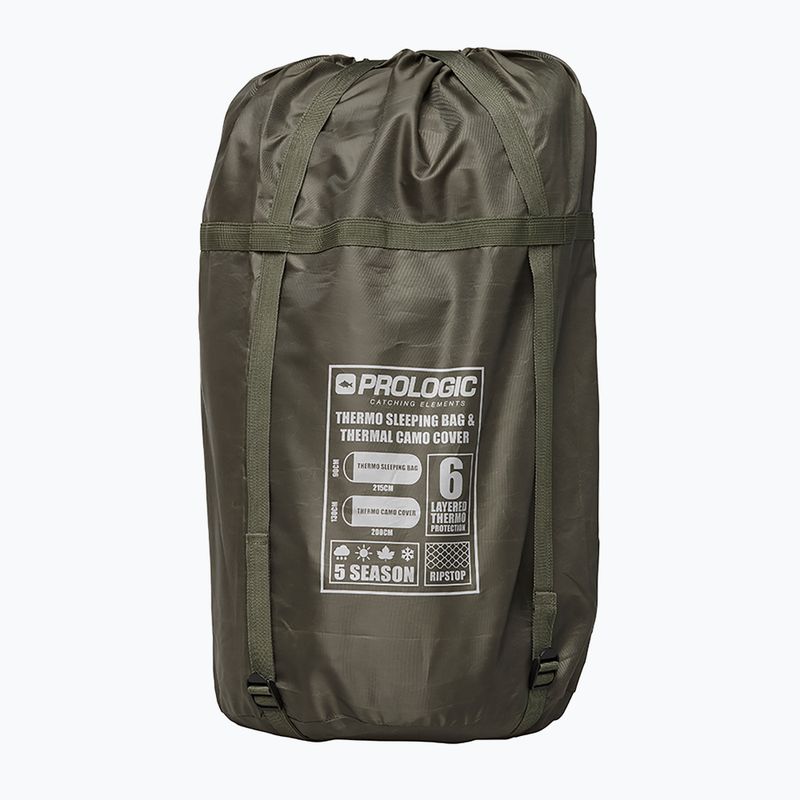 Prologic Element Comfort S/Bag & Thermal Camo Cover 5 Sezon verde PLB041 sac de dormit 6
