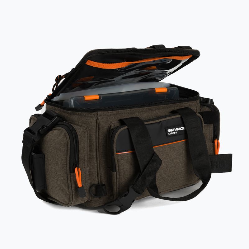 Geantă de pescuit SavageGear Specialist Soft Lure Bag 1 Box 10 Bags maro 74240 5