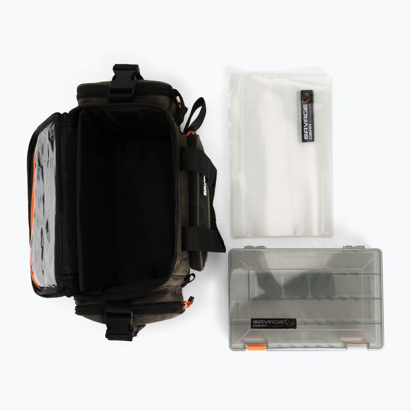 Geantă de pescuit SavageGear Specialist Soft Lure Bag 1 Box 10 Bags maro 74240 6