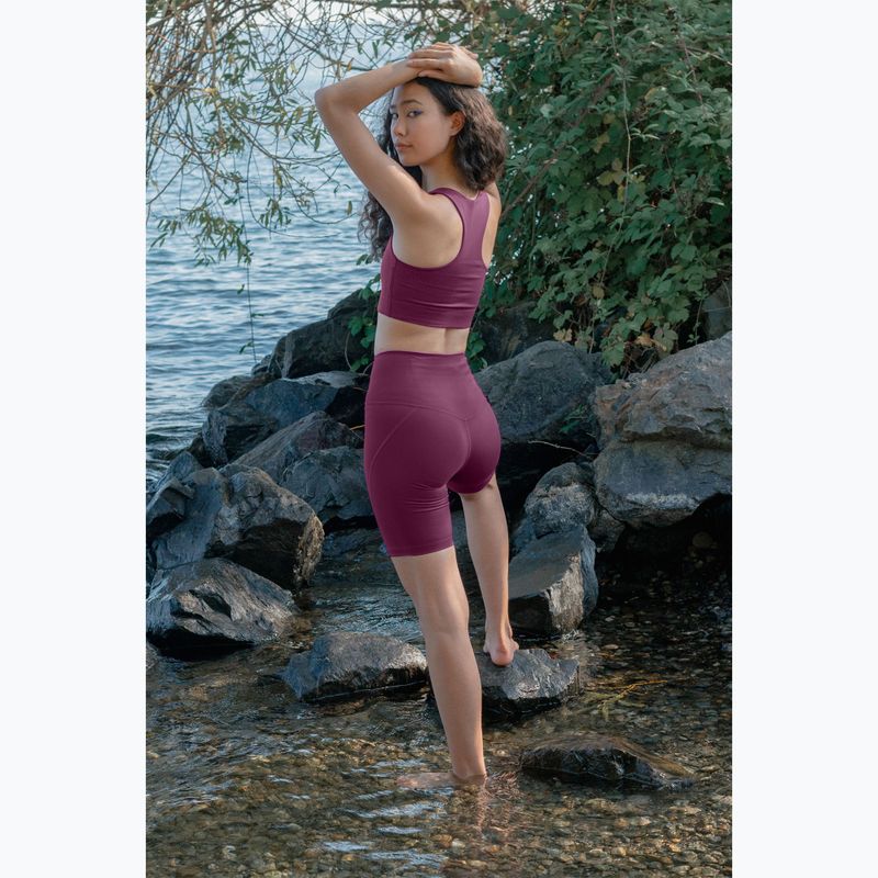 Pantaloni scurți de antrenament pentru femei Girlfriend Collective Compressive plum 9