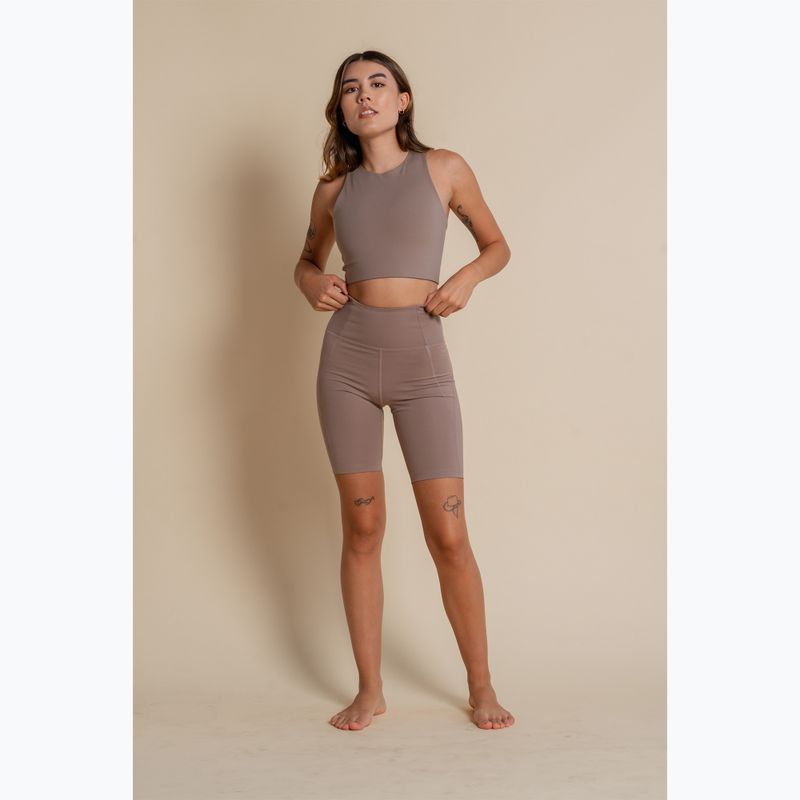 Pantaloni scurți de antrenament pentru femei Girlfriend Collective Compressive limestone 4