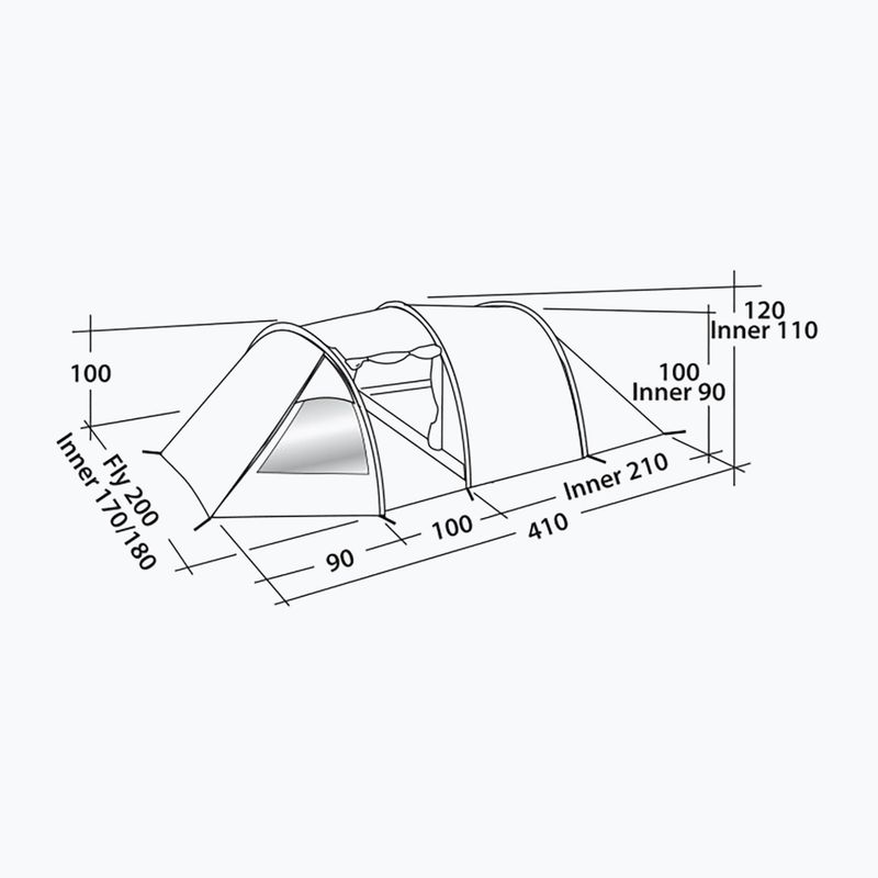 Easy Camp Spirit 300 cort pentru 3 persoane albastru marin 120418 2