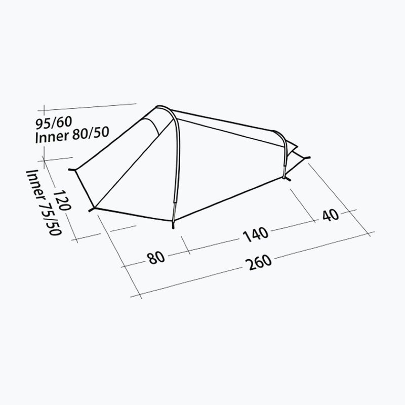 Easy Camp Geminga 100 Compact cortul de drumeție pentru 1 persoană gri-verde 120446 5