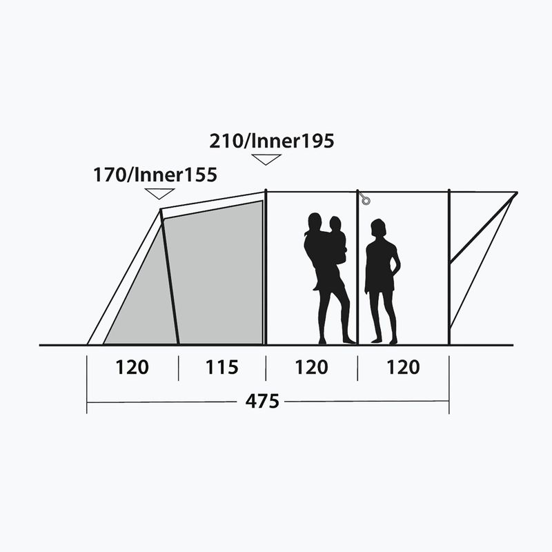 Cort de camping 6-persoane Outwell Sky 6 blue 7