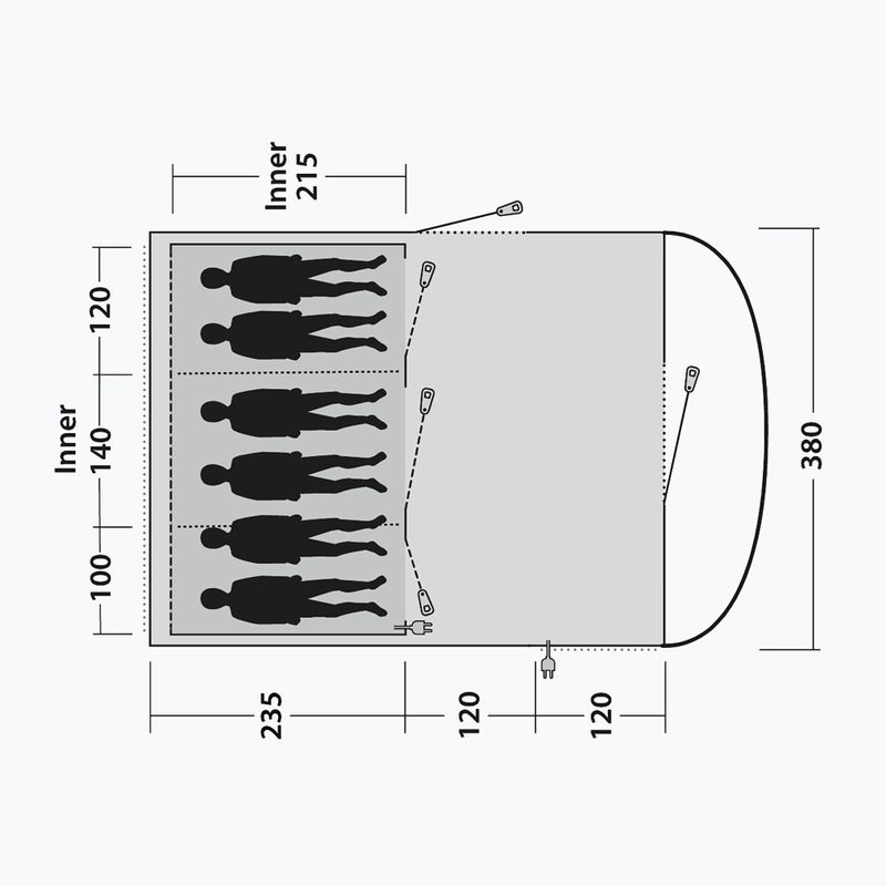 Cort de camping 6-persoane Outwell Sky 6 blue 8