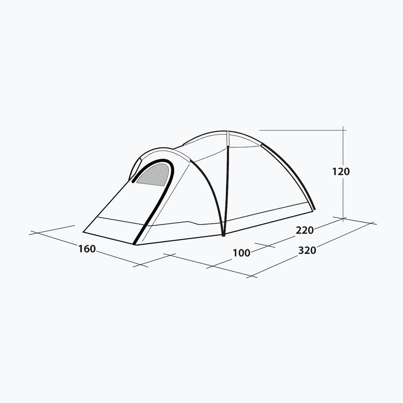 Cort de camping 2-osobowy Outwell Cloud 2 verde/gri 11