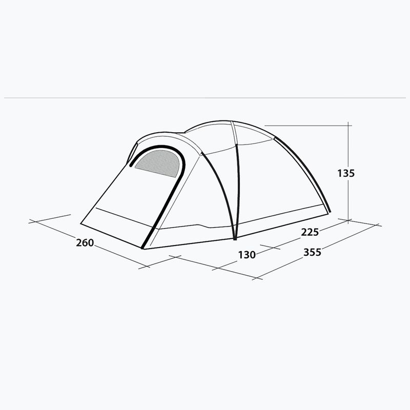Cort de camping 4-osobowy Outwell Cloud 4 verde/gri 7
