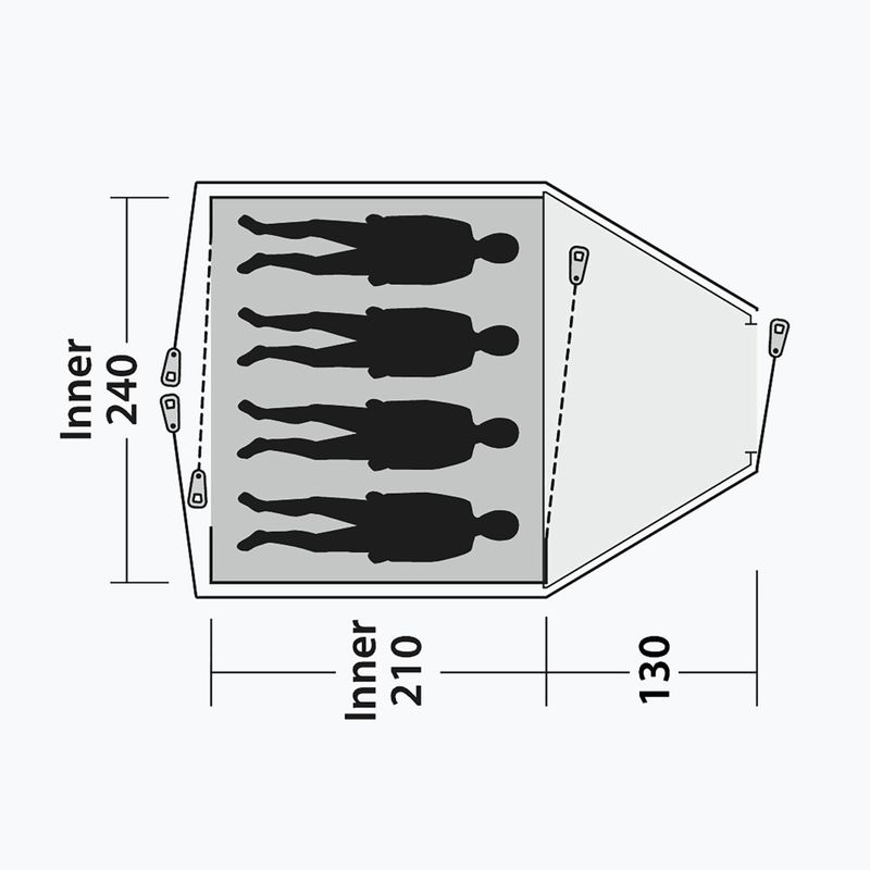 Cort de camping 4-osobowy Outwell Cloud 4 green/gray 8