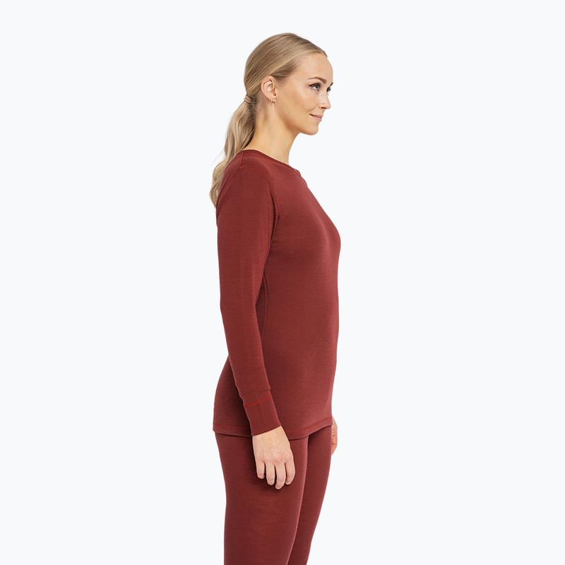 Bluză termoactivă pentru femei Dovre Wool burgundy 2