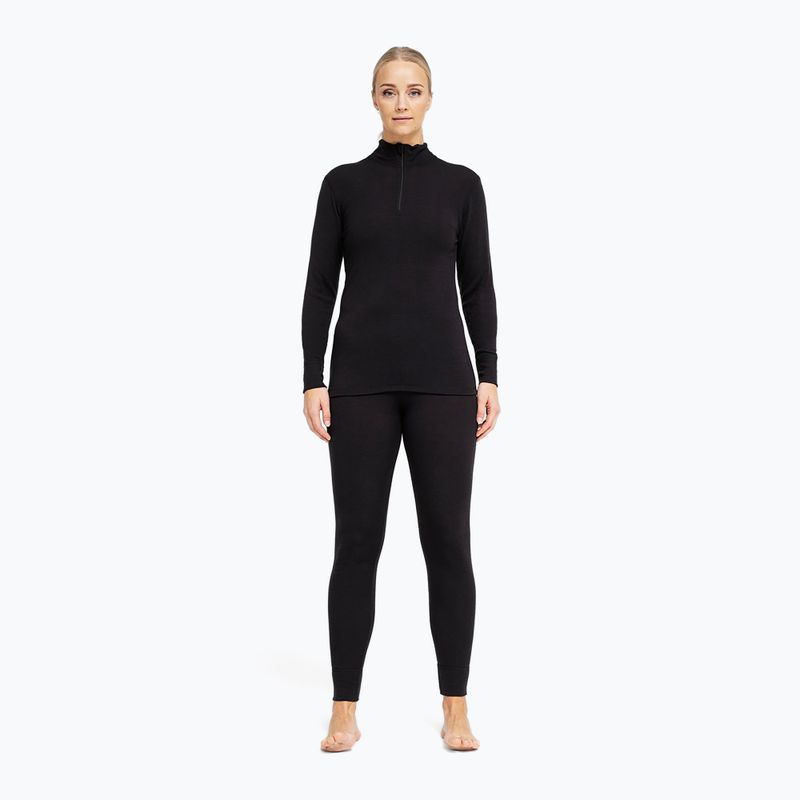 Bluză termoactivă pentru femei Dovre Wool Zip black 2