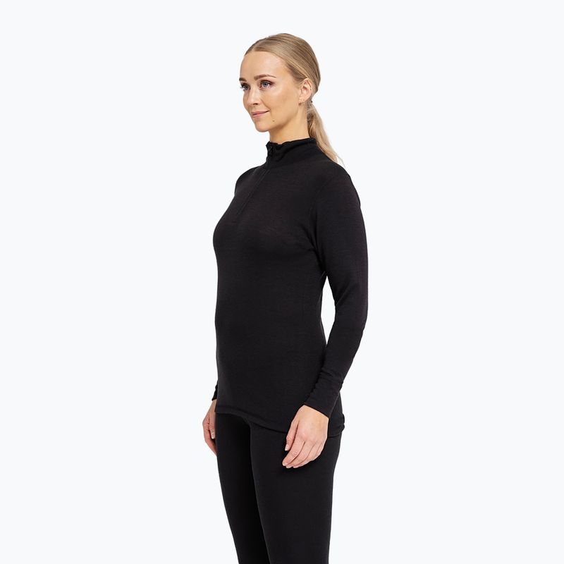 Bluză termoactivă pentru femei Dovre Wool Zip black 3