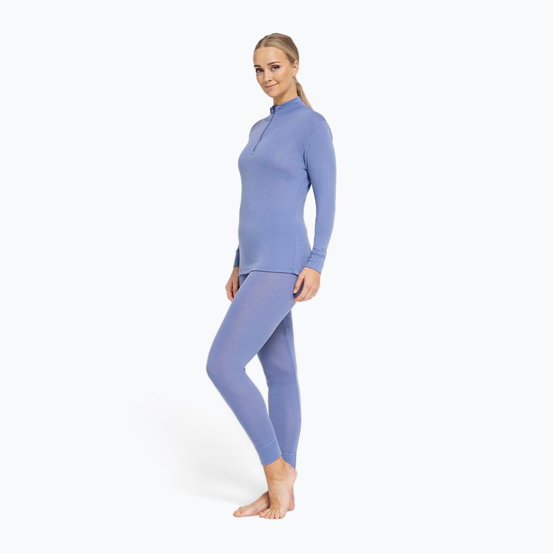 Bluză termoactivă pentru femei Dovre Wool Zip blue 3