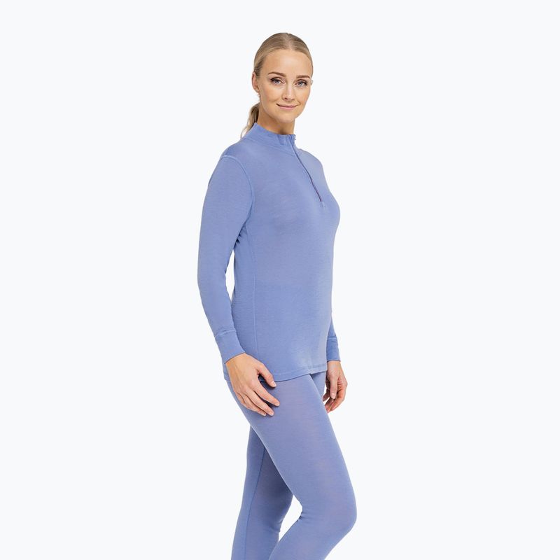 Bluză termoactivă pentru femei Dovre Wool Zip blue 4