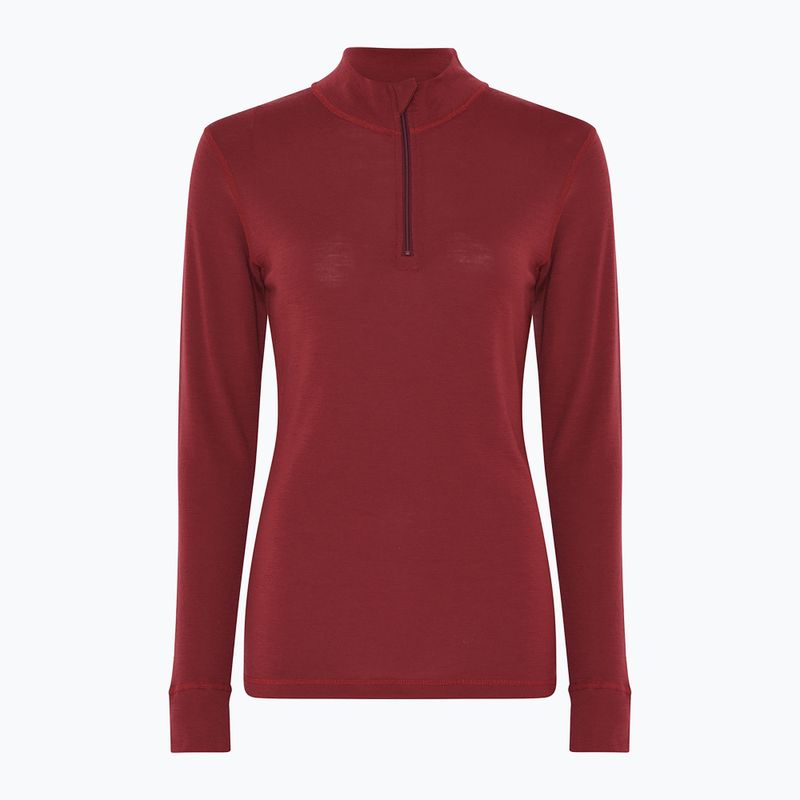 Bluză termoactivă pentru femei Dovre Wool Zip burgundy 4