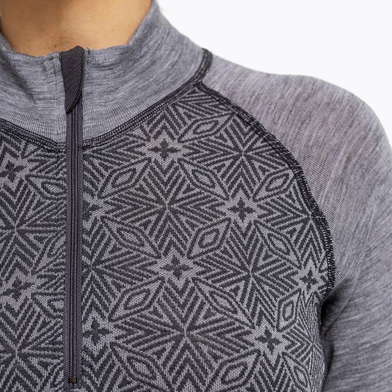 Bluză termoactivă pentru femei Dovre Wool Organic Half Zip grey 3