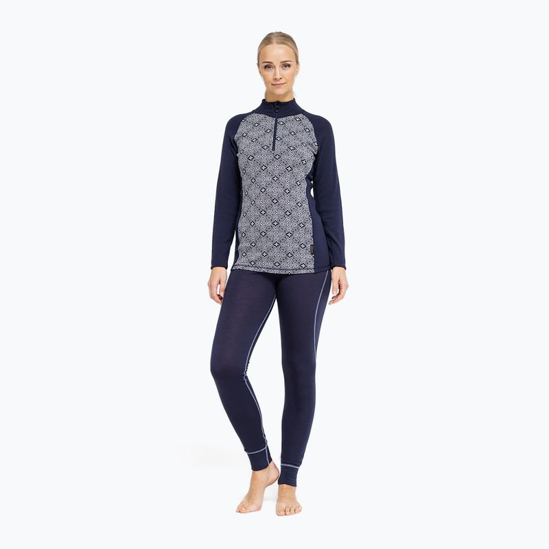 Bluză termoactivă pentru femei Dovre Wool Organic Half Zip navy 2