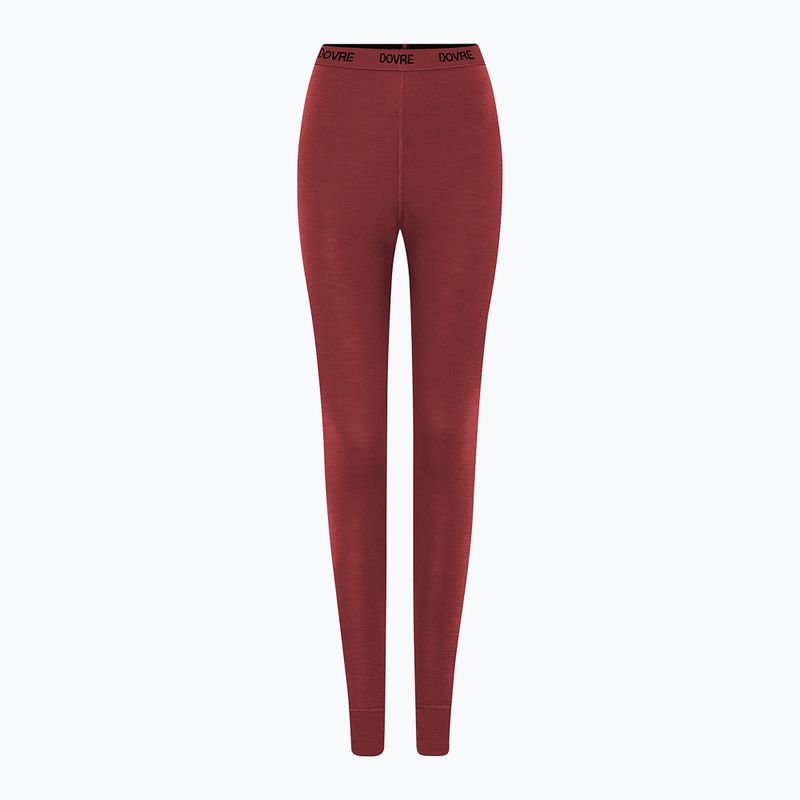 Pantaloni termoactivi pentru femei Dovre Wool Pants burgundy 2