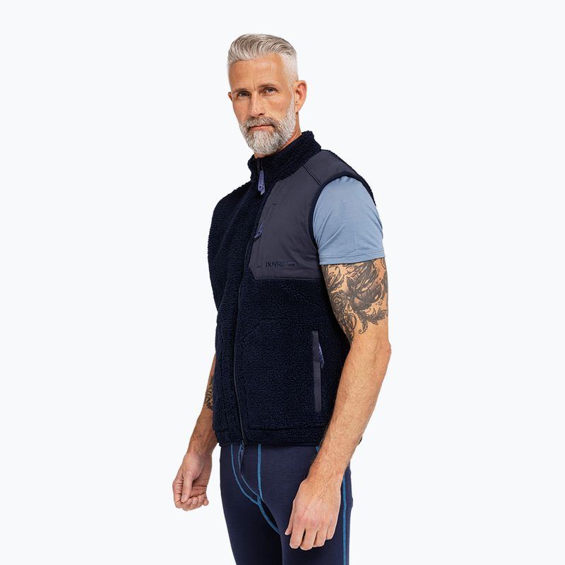 Vestă pentru bărbați Dovre Teddy Fleece navy 2