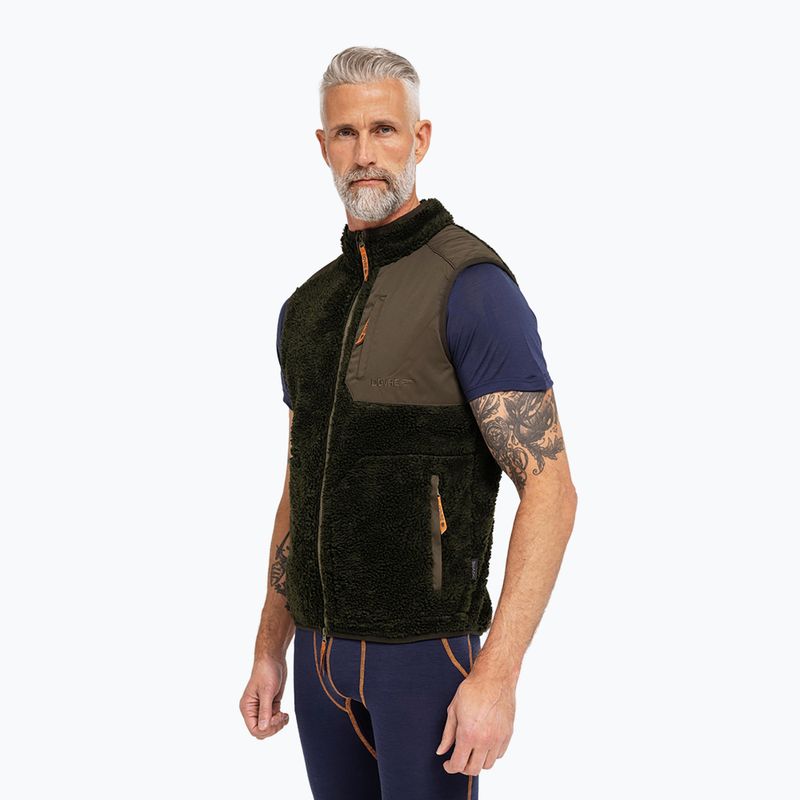 Vestă pentru bărbați Dovre Teddy Fleece green 2