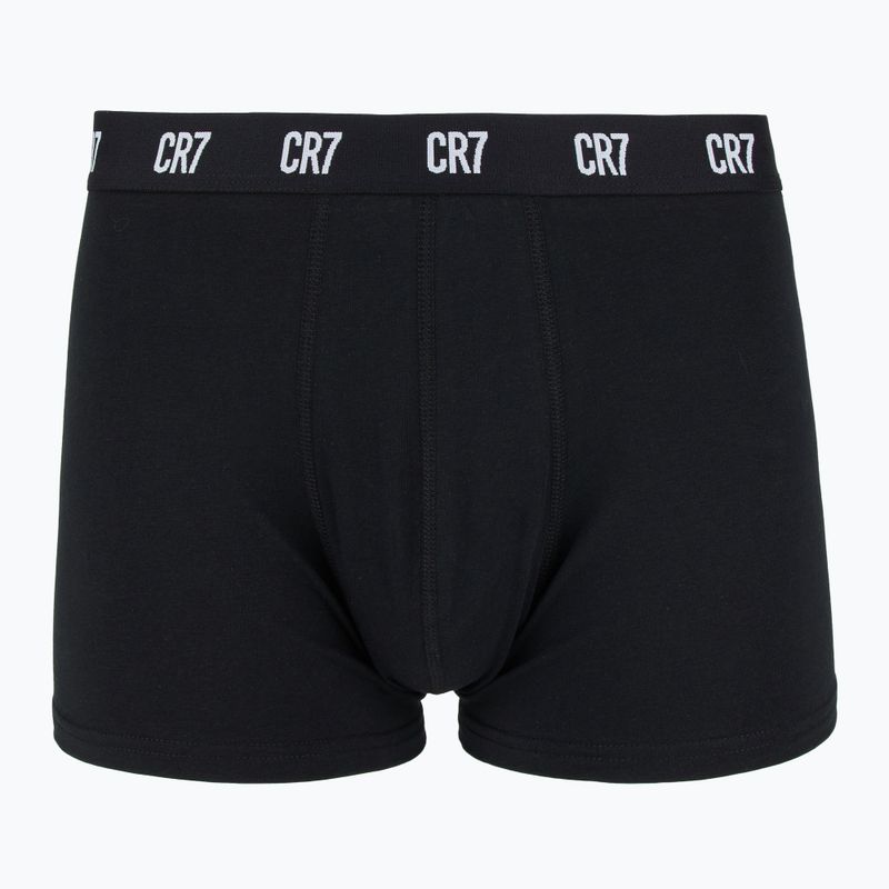 Boxeri pentru bărbați CR7 Basic Trunk 3 pperechi white/ greymelange/ black