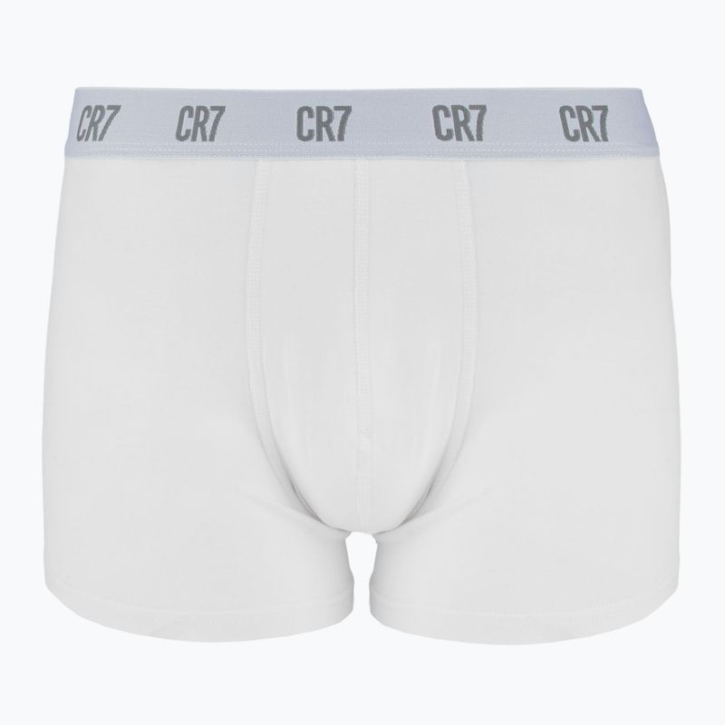 Boxeri pentru bărbați CR7 Basic Trunk 3 pperechi white/ greymelange/ black 3