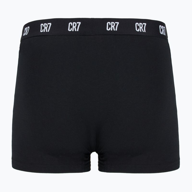 Boxeri pentru bărbați CR7 Basic Trunk 3 pperechi white/ greymelange/ black 4