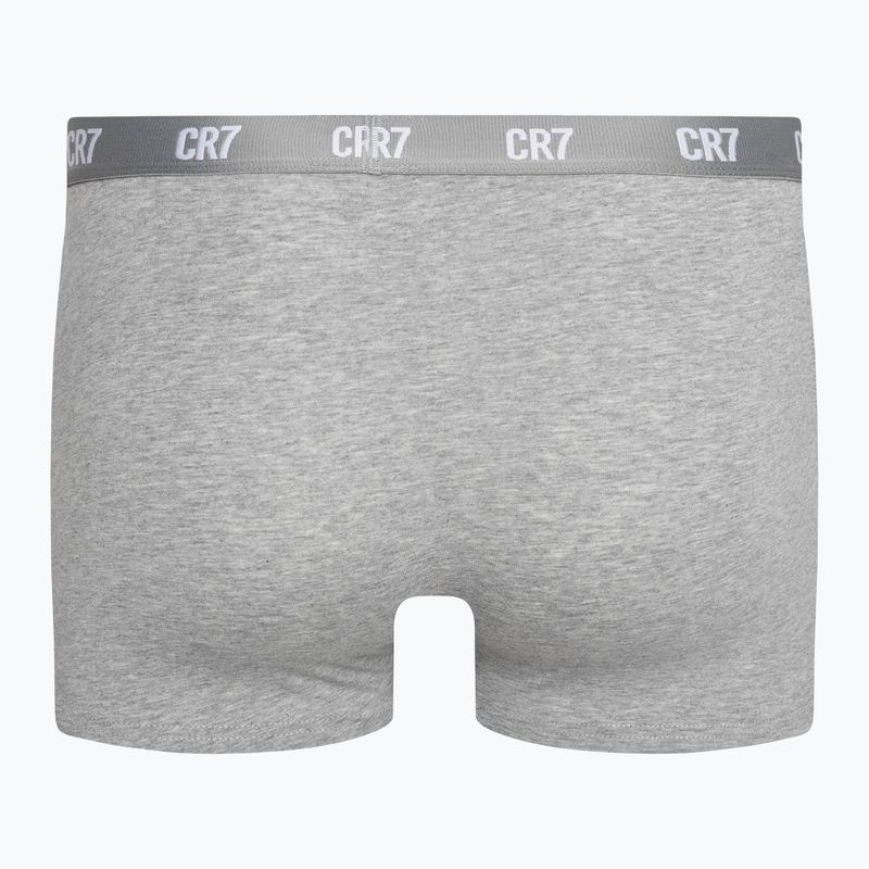 Boxeri bărbătești CR7 Basic Trunk 3 pary white/grey melange/black 6
