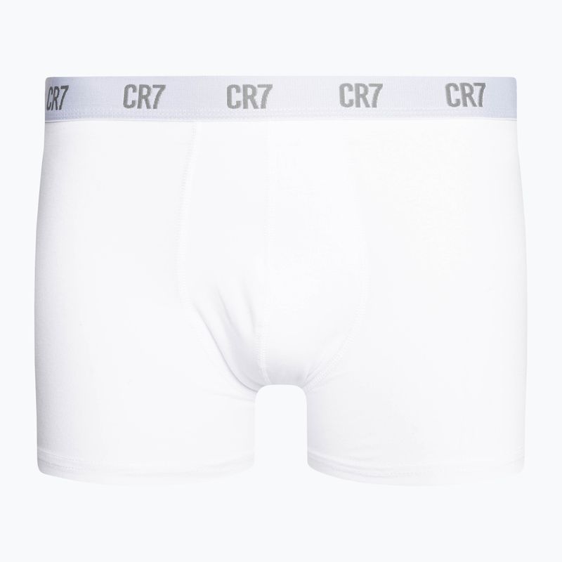 Boxeri bărbătești CR7 Basic Trunk 3 pary grey melange/white/navy 2