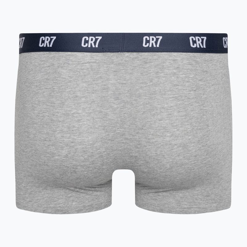 Boxeri bărbătești CR7 Basic Trunk 3 pary grey melange/white/navy 6