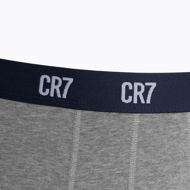 Boxeri bărbătești CR7 Basic Trunk 3 pary grey melange/white/navy 7